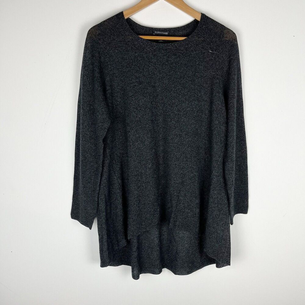 Eileen Fisher Dark Gray Crew Neck Sweater